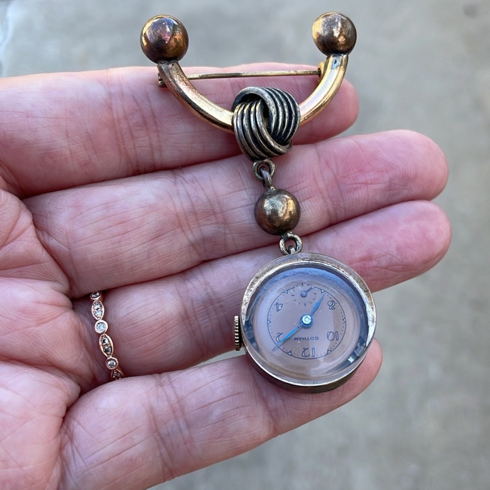 Vintage Gotham Fob Pin Brooch Lapel Nurse Watch